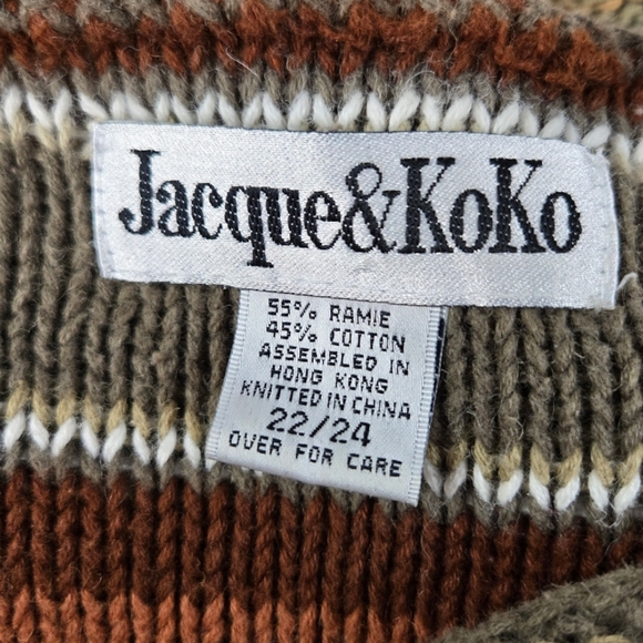 Vintage Jacque & KoKo Striped Tee Plus Size - Picture 5 of 9